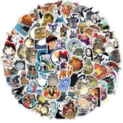 Ghibli -Ghibli 10 50 100Pcs Japanese Anime Stickers Ghibli Hayao Miyazaki Totoro Spirited Away Princess Mononoke KiKi Stationery 1