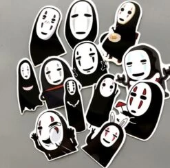 Ghibli -Ghibli 12 Pcs set New Anime Spirited Away No Face Man Stickers for Skateboard Laptop Luggage Fridge 3