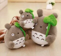 Totoro Plush With Lotus Leaf