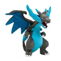 Pokemon Mega Charizard X Plushie 25cm -Ghibli 25CM Anime Figure Charizard Plush Dolls Mega evolution X Charizard Soft Stuffed Animals Plush Doll Kids 4