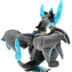 Pokemon Mega Charizard X Plushie 25cm -Ghibli 25CM Anime Figure Charizard Plush Dolls Mega evolution X Charizard Soft Stuffed Animals Plush Doll Kids 5