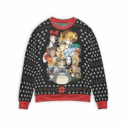 Ghibli Combination 3D Ugly Christmas Sweater