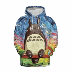 Totoro And The Starry Night 3D Hoodie