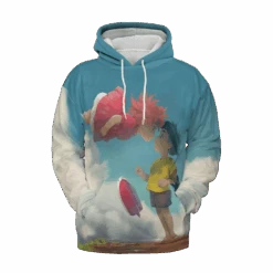 Ponyo And Sosuke Reunion 3D Hoodie
