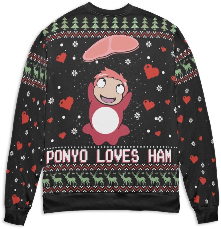 Ponyo Ugly Christmas Sweater 2 Ponyo Ugly Christmas Sweater - Image 2