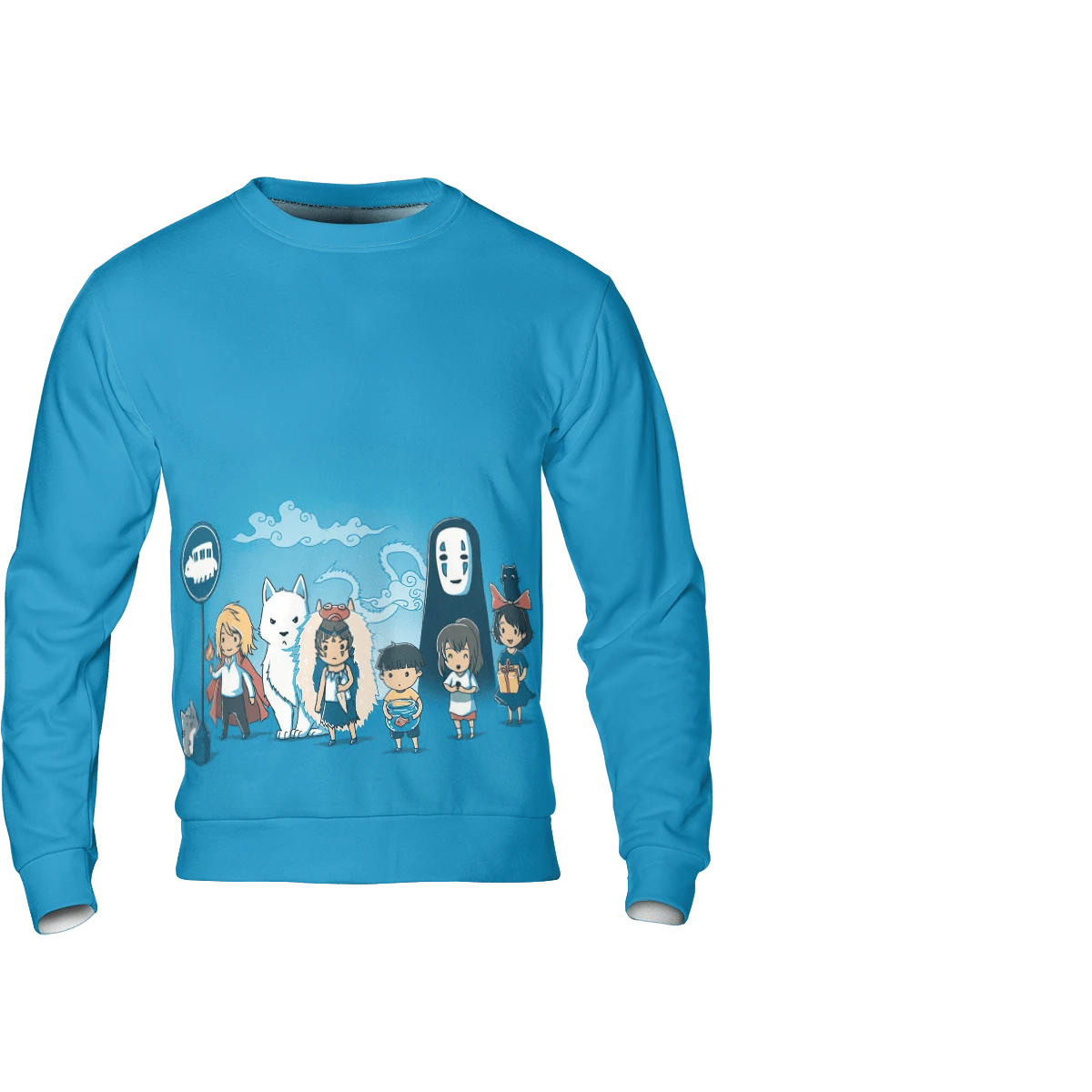Ghibli Characters Cute Chibi 3D Sweatshirt 1 Ghibli Characters Cute Chibi 3D Sweatshirt