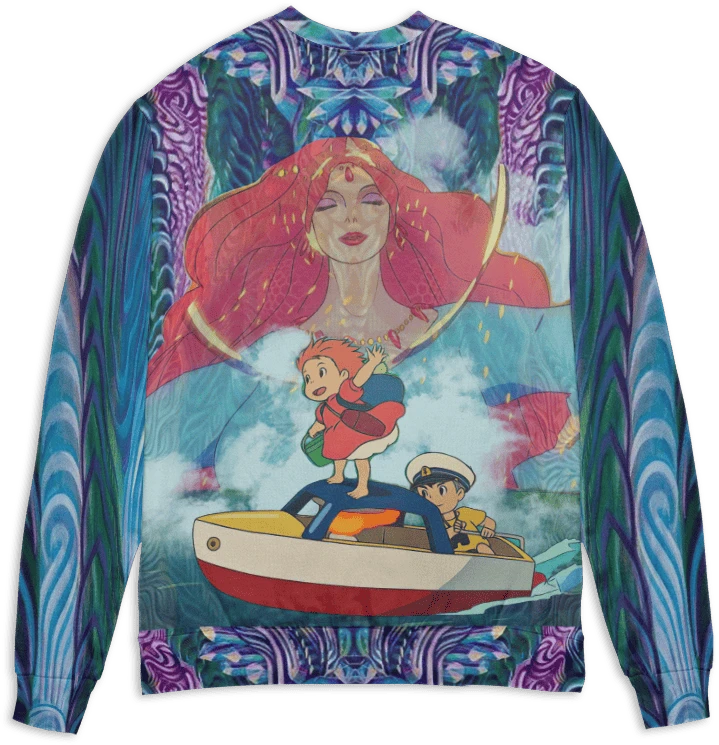 Ponyo Mother Of The Sea 3D Sweater 2 Ponyo Mother Of The Sea 3D Sweater - Image 2