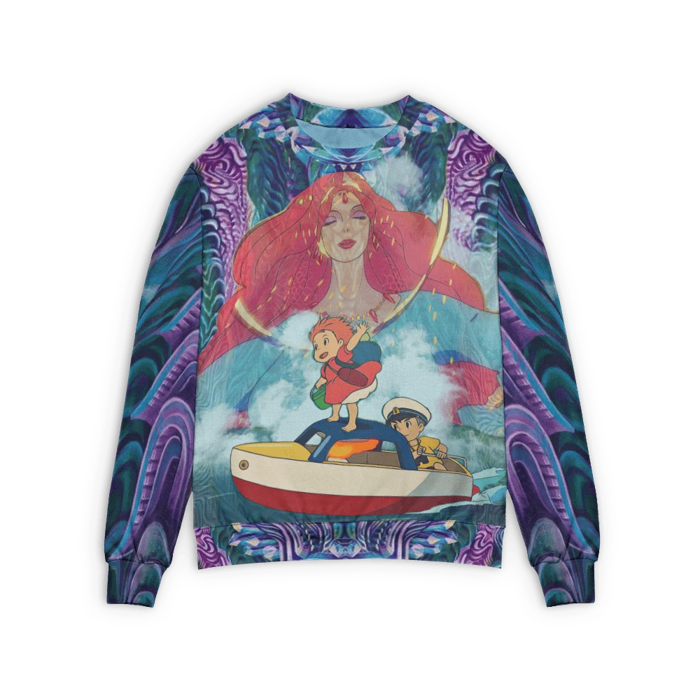 Ponyo Mother Of The Sea 3D Sweater 1 Ponyo Mother Of The Sea 3D Sweater