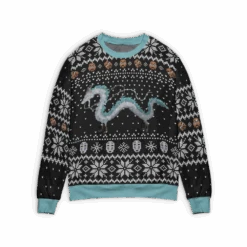 Spirited Away Haku Dragon Ugly Christmas Sweater Style 1
