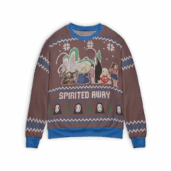 Spirited Away Characters Ugly Christmas Sweater Style 3