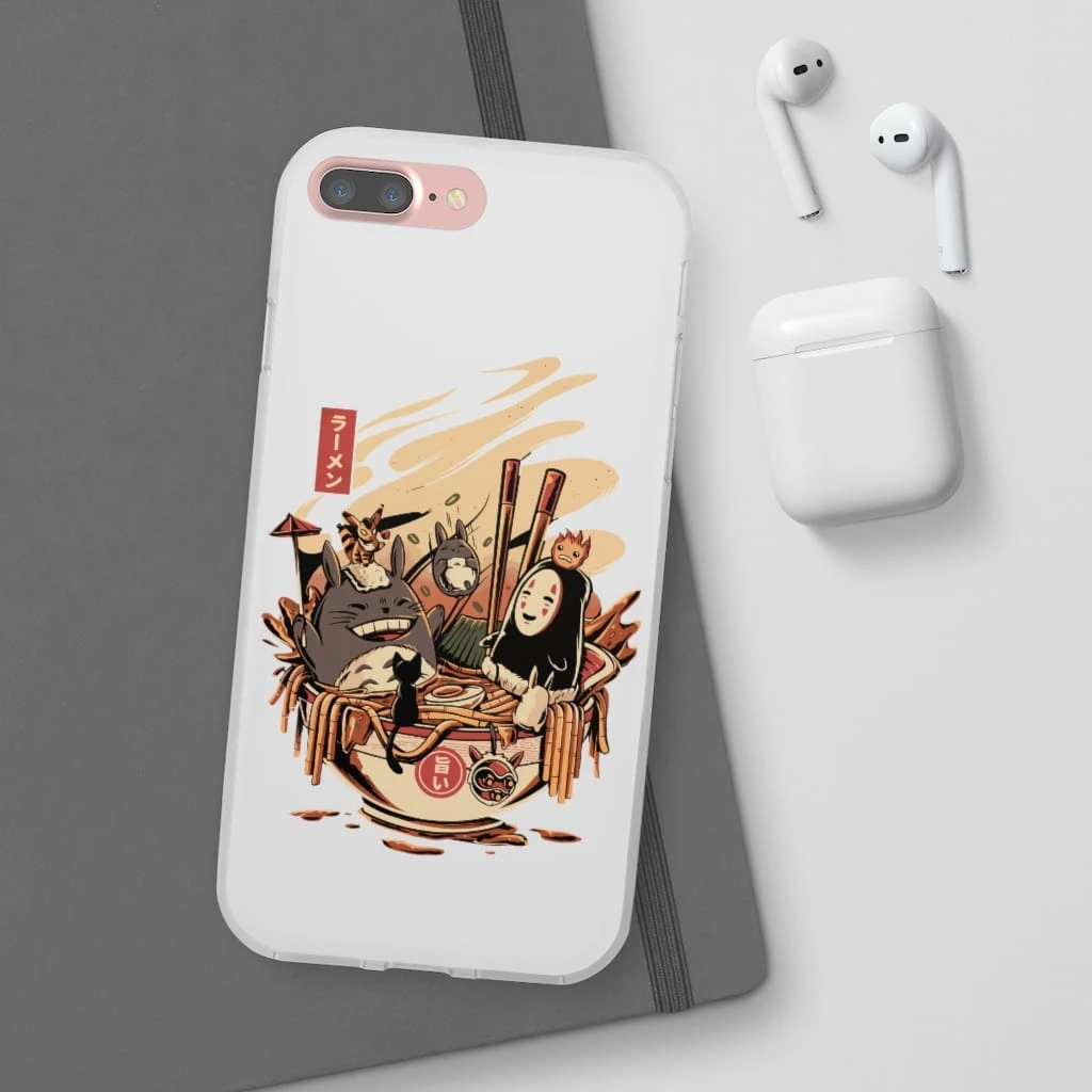 Totoro And No Face Ramen Bath IPhone Cases 3 Totoro And No Face Ramen Bath IPhone Cases - Image 3