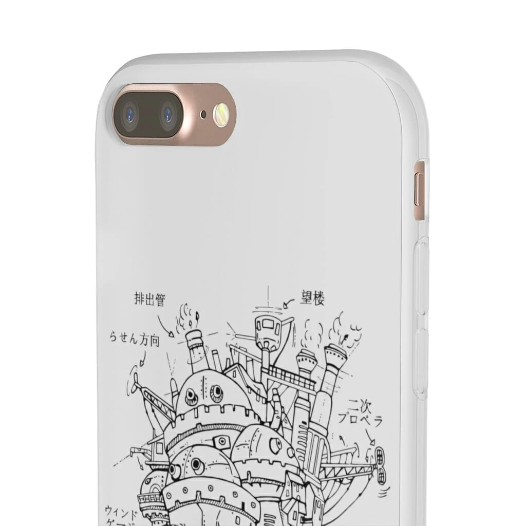 Howl’s Moving Castle Sketch IPhone Cases 2 Howl’s Moving Castle Sketch IPhone Cases - Image 2