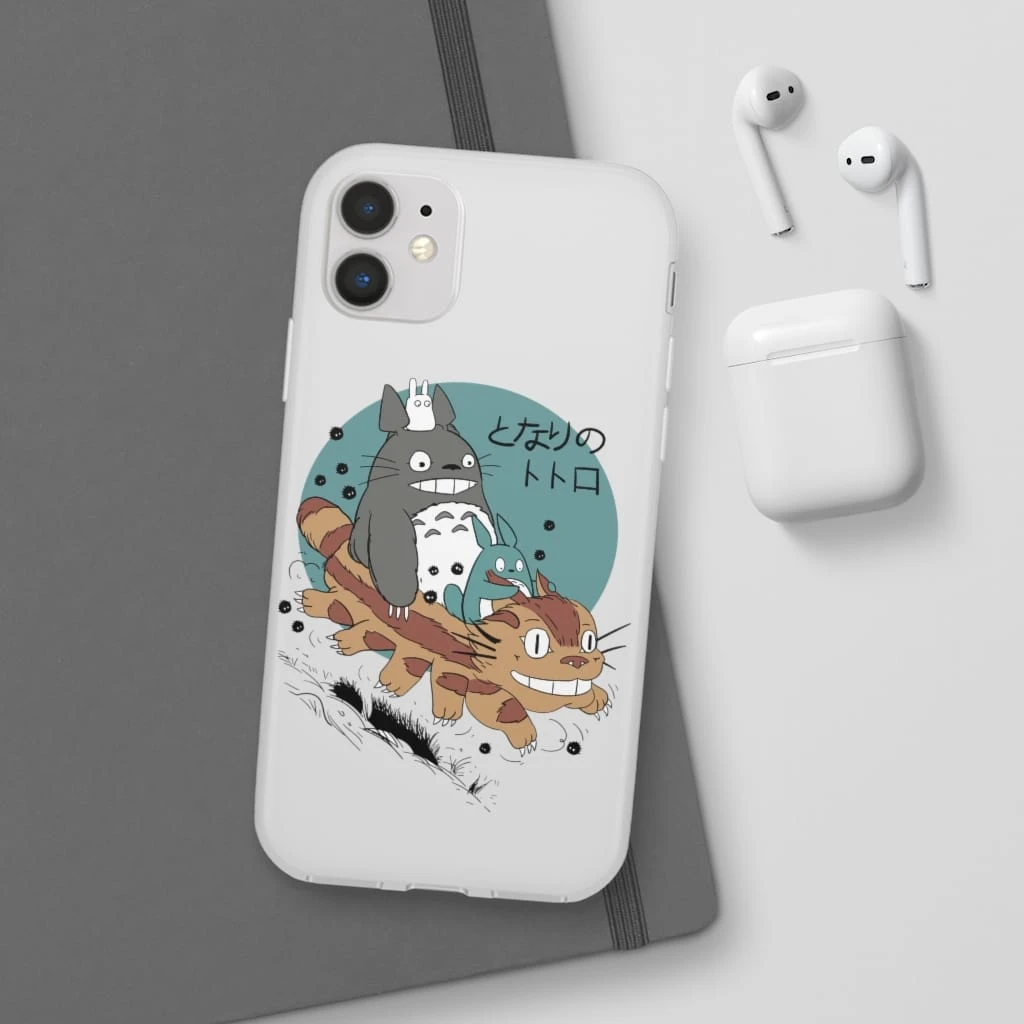 Totoro Riding Catbus IPhone Cases 15 Totoro Riding Catbus IPhone Cases - Image 15
