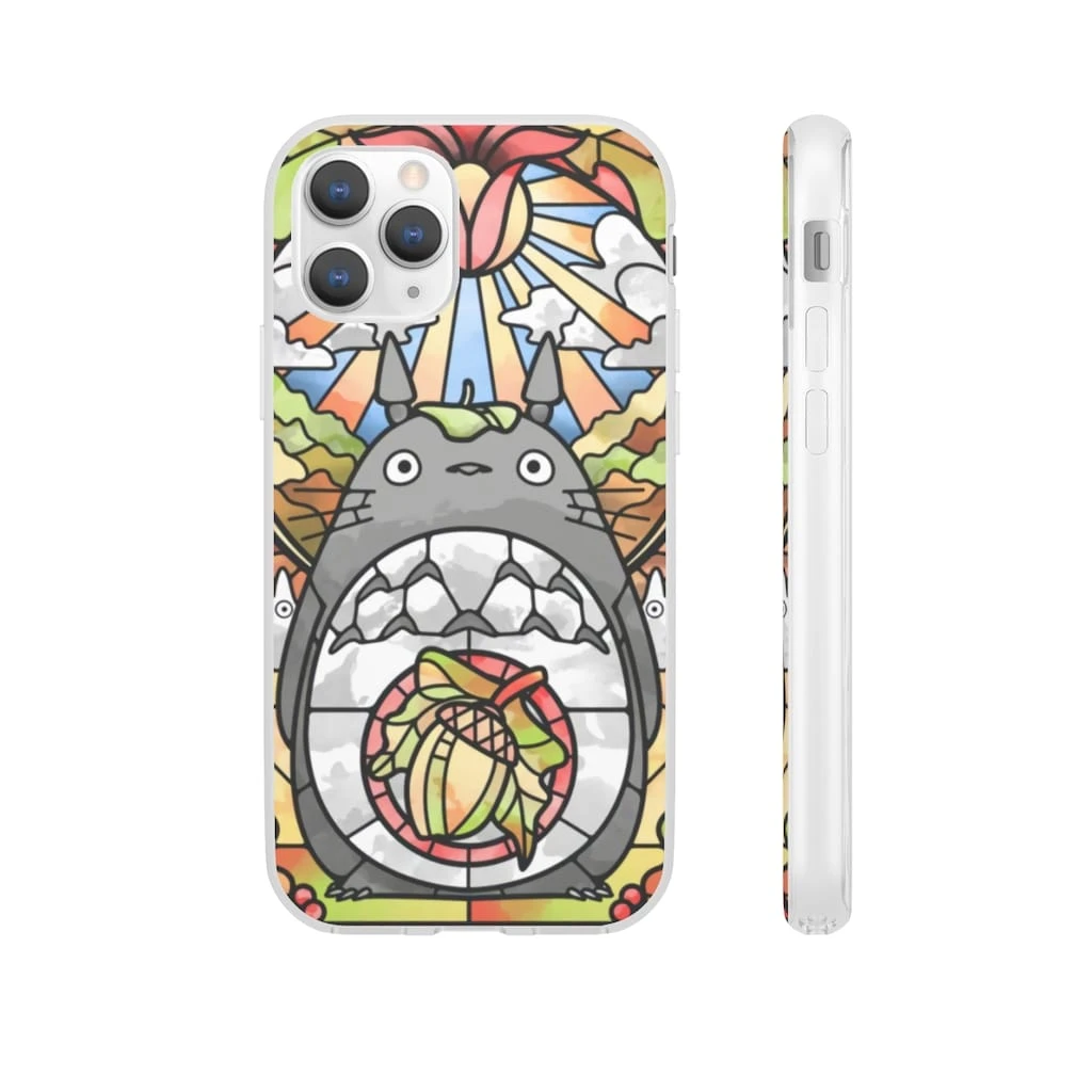 Totoro Stained Glass Art IPhone Cases 16 Totoro Stained Glass Art IPhone Cases - Image 16