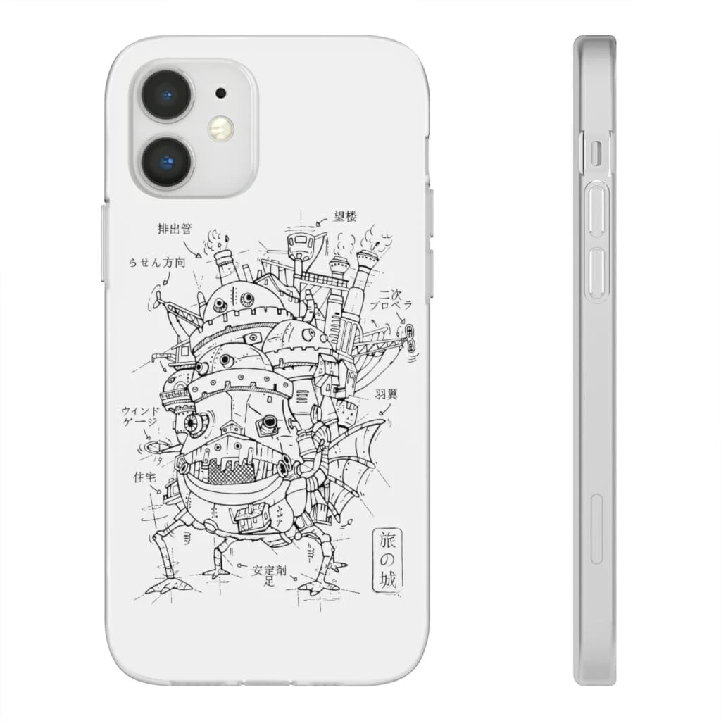Howl’s Moving Castle Sketch IPhone Cases 4 Howl’s Moving Castle Sketch IPhone Cases - Image 4
