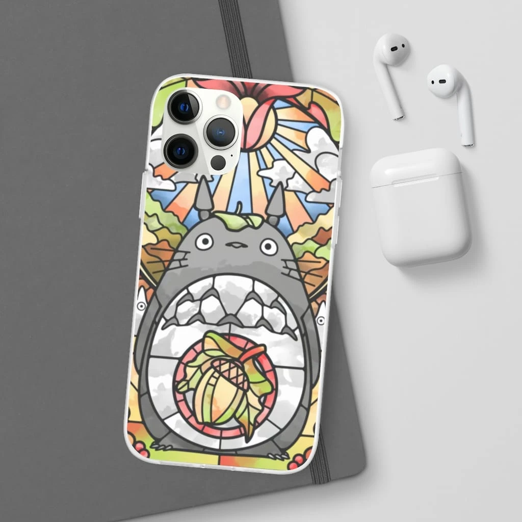 Totoro Stained Glass Art IPhone Cases 12 Totoro Stained Glass Art IPhone Cases - Image 12