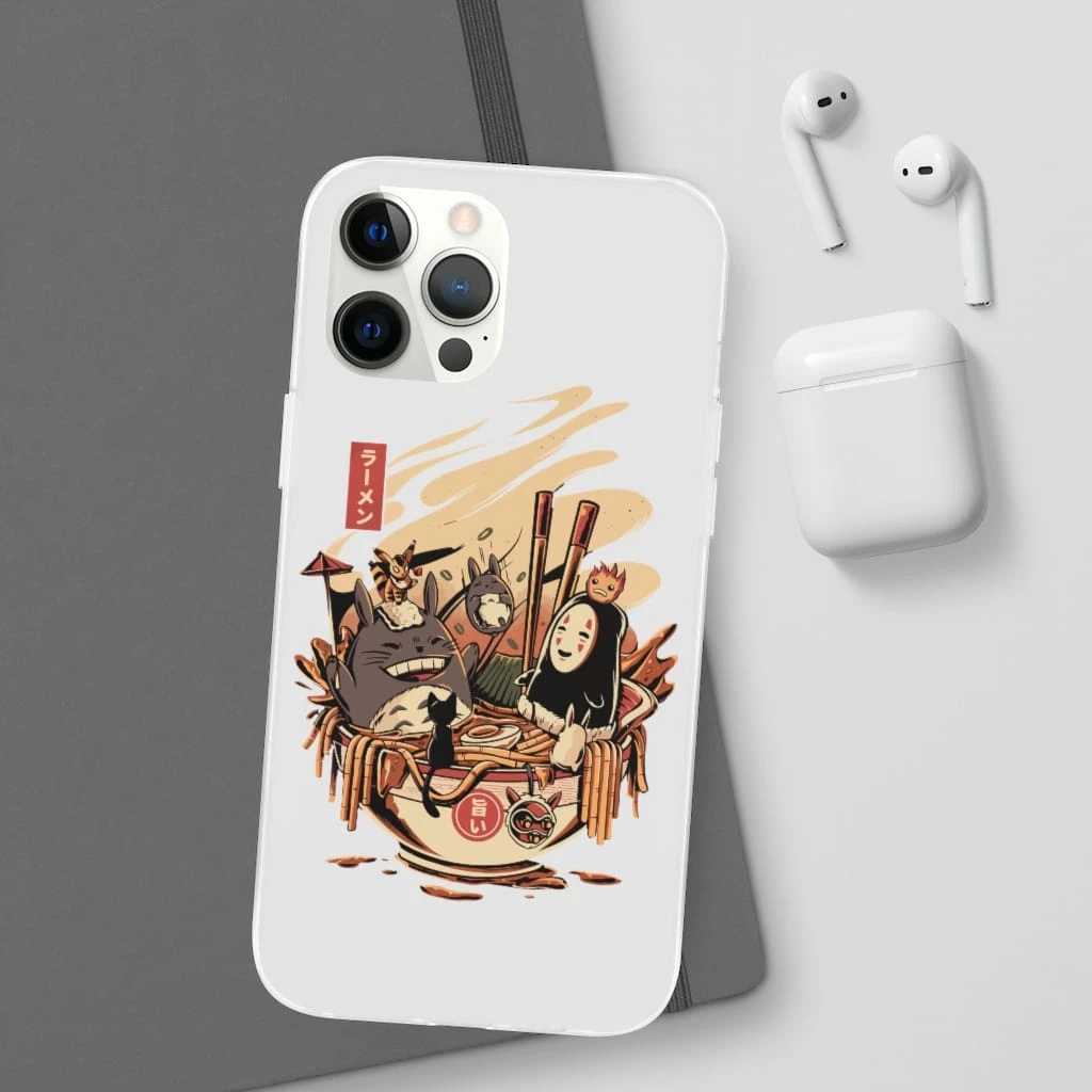 Totoro And No Face Ramen Bath IPhone Cases 15 Totoro And No Face Ramen Bath IPhone Cases - Image 15