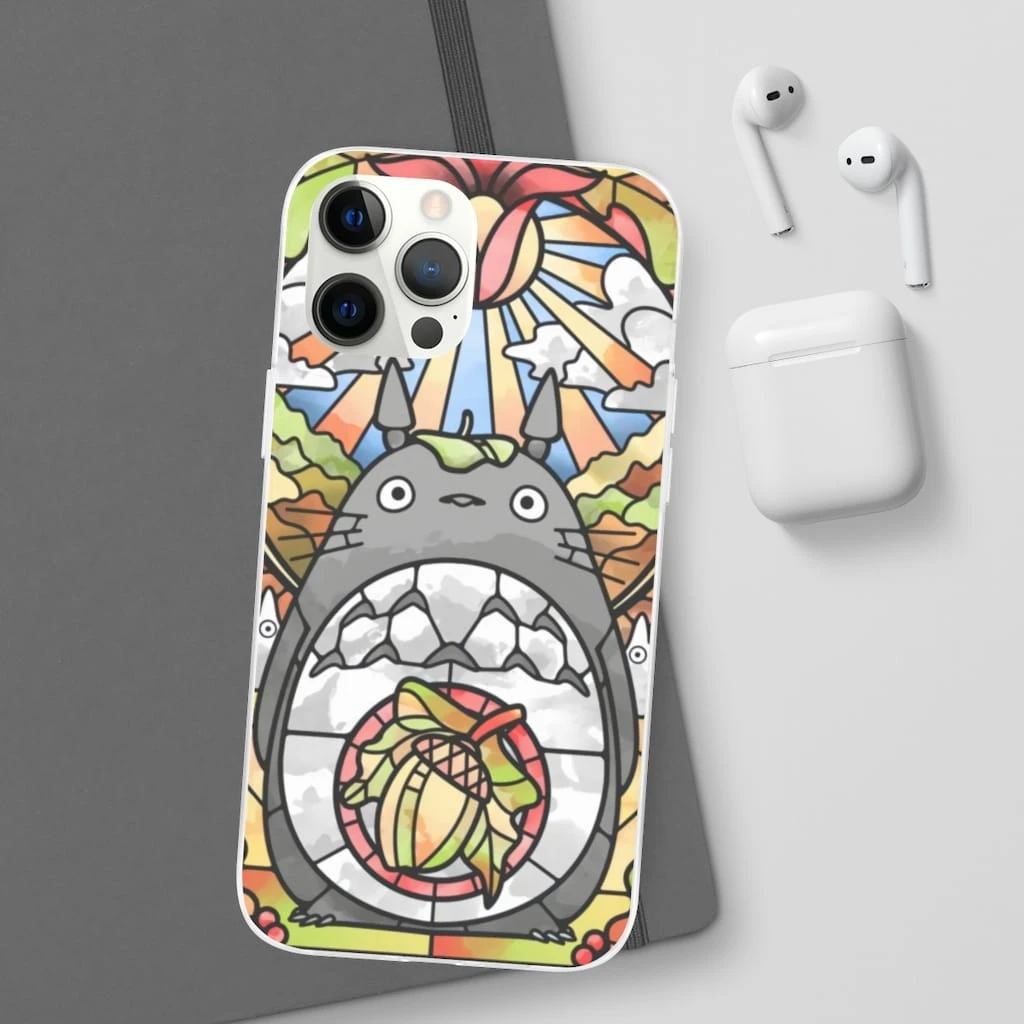 Totoro Stained Glass Art IPhone Cases 3 Totoro Stained Glass Art IPhone Cases - Image 3