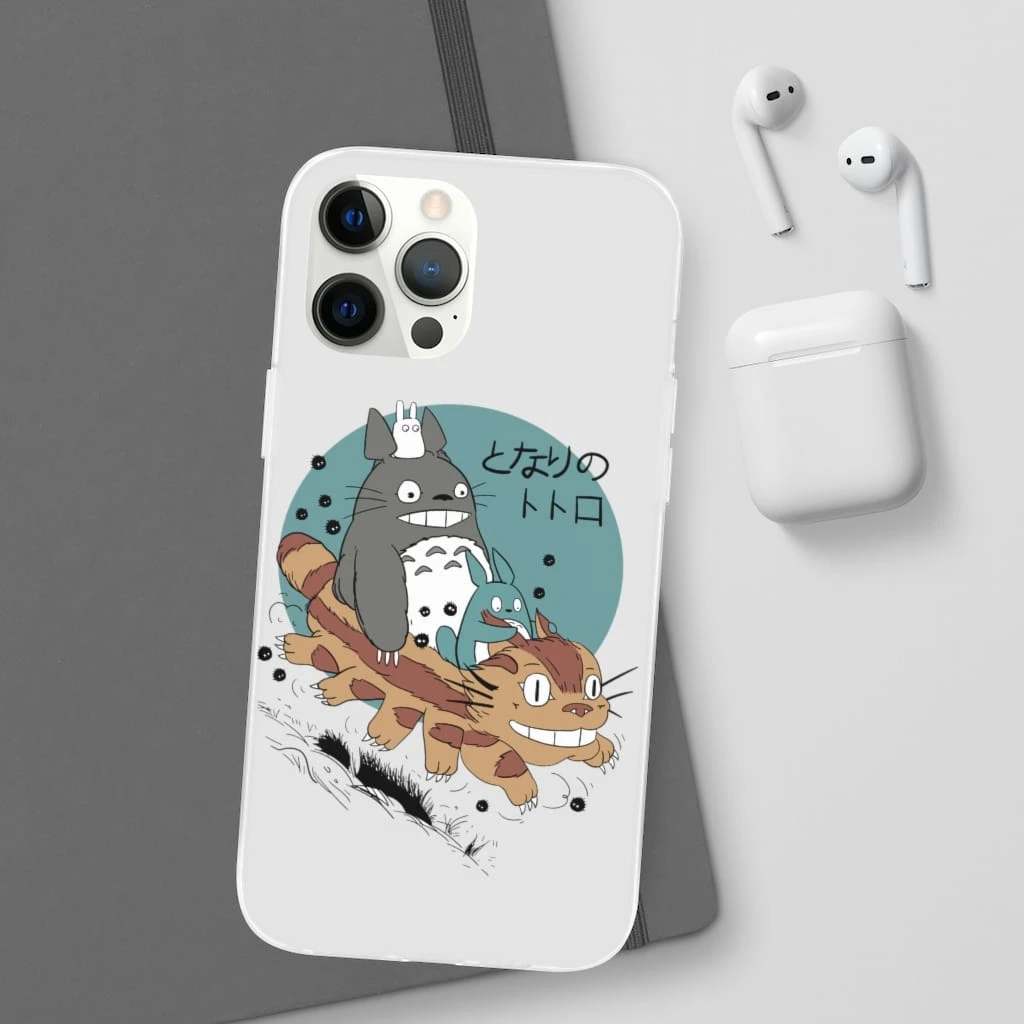 Totoro Riding Catbus IPhone Cases 3 Totoro Riding Catbus IPhone Cases - Image 3