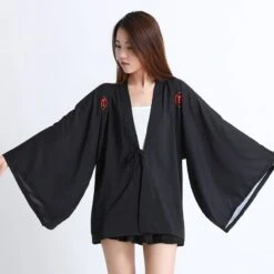 Naruto Uchiha Family Crest Cosplay Kimono -Ghibli Anime NARUTO Akatsuki Uchiha Itachi Sasuke Ootutuki Hagoromo Cosplay Costumes Women Men Cotton Cloak Pajamas Bathrobe 3