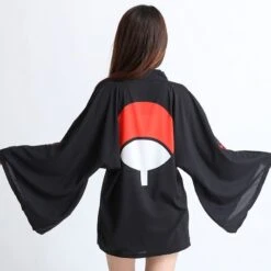 Naruto Uchiha Family Crest Cosplay Kimono -Ghibli Anime NARUTO Akatsuki Uchiha Itachi Sasuke Ootutuki Hagoromo Cosplay Costumes Women Men Cotton Cloak Pajamas Bathrobe 4