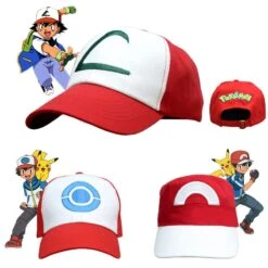 Pokemon Ash Ketchum Cosplay Caps 4 Styles