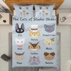 The Cat Of Studio Ghibli Quilt Bedding Set -Ghibli BEDSET 660 MOCKUP 3