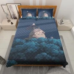 Totoro Flute Night Quilt Bedding Set