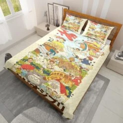 Studio Ghibli Compilation Quilt Bedding Set -Ghibli BEDSET 708 MOCKUP 3