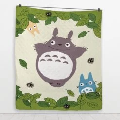 Totoro And Friends Quilt Blanket -Ghibli BLANKET 648 MOCKUP 3