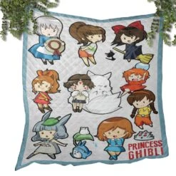 Ghibli Princess Quilt Blanket