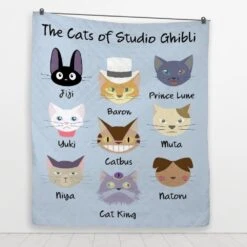 The Cat Of Studio Ghibli Quilt Blanket -Ghibli BLANKET 660 MOCKUP 3