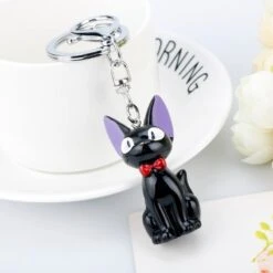 Kiki’s Delivery Service Jiji Keychain -Ghibli Black Cat JIJI keychain Anime Kiki s Delivery Service Kiki Cat 3D Mini Keychain Kids Toy 3