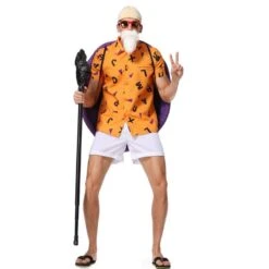 Dragon Ball Z Master Roshi Halloween Cosplay Costume -Ghibli Dragon Ball Cosplay Master Roshi Kame Sennin Men s Stage Performance Costume Halloween Christmas Costume 2