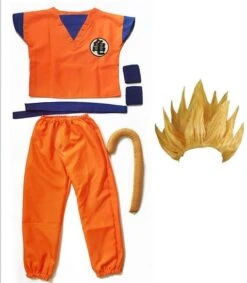 Dragon Ball Z Son Goku Halloween Cosplay Costumes With Accessories -Ghibli Dragon Ball Z Clothes Suit Son Goku Cosplay Costumes Top Pant Belt Tail wrister Wig Training 37.jpg 640x640 37