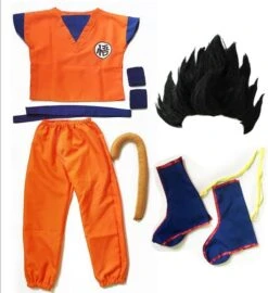 Dragon Ball Z Son Goku Halloween Cosplay Costumes With Accessories -Ghibli Dragon Ball Z Clothes Suit Son Goku Cosplay Costumes Top Pant Belt Tail wrister Wig Training 4.jpg 640x640 4