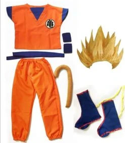 Dragon Ball Z Son Goku Halloween Cosplay Costumes With Accessories -Ghibli Dragon Ball Z Clothes Suit Son Goku Cosplay Costumes Top Pant Belt Tail wrister Wig Training 55.jpg 640x640 55