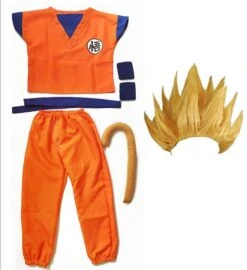 Dragon Ball Z Son Goku Halloween Cosplay Costumes With Accessories -Ghibli Dragon Ball Z Clothes Suit Son Goku Cosplay Costumes Top Pant Belt Tail wrister Wig Training 7.jpg 640x640 7