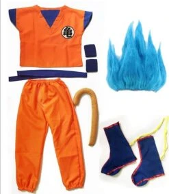 Dragon Ball Z Son Goku Halloween Cosplay Costumes With Accessories -Ghibli Dragon Ball Z Clothes Suit Son Goku Cosplay Costumes Top Pant Belt Tail wrister Wig Training 94.jpg 640x640 94