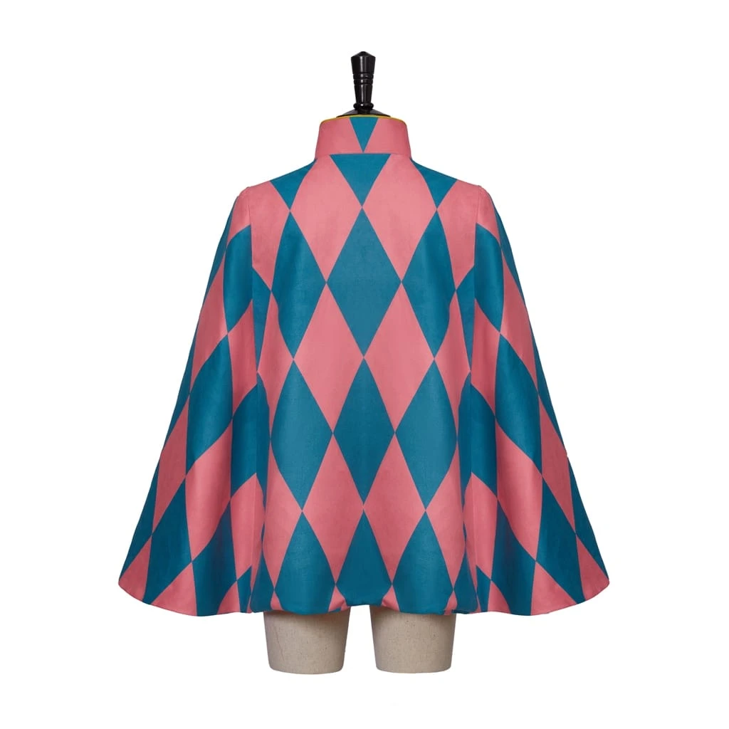 Howl Cosplay Costume Cloak Red Diamond Cape 5 Howl Cosplay Costume Cloak Red Diamond Cape - Image 5