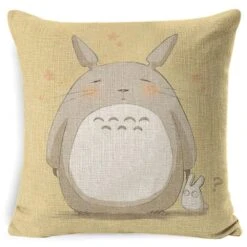 Colorful Totoro Printed Throw Pillow Cover -Ghibli HTB15m5bXK3tHKVjSZSgq6x4QFXaL 2nd