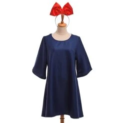 Kiki’s Delivery Service Dress And Head Wear Set Cosplay Costumes -Ghibli HTB16BQpaIIrBKNjSZK9q6ygoVXaC