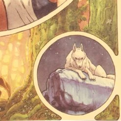 Princess Mononoke Retro Kraft Paper Poster -Ghibli HTB16YLTksbI8KJjy1zdq6ze1VXaH