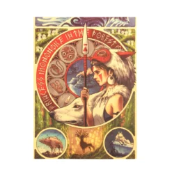 Princess Mononoke Retro Kraft Paper Poster -Ghibli HTB1djm.kDTI8KJjSsphq6AFppXao