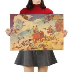 Combination Of Ghibli Characters Kraft Paper Poster