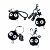 Spirited Away Soot Sprites Plush Keychain With Accessories