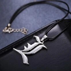 Death Note L Logo Pendant Necklace -Ghibli Mengtuyi Women Necklace Cartoon Death Note Choker Necklace Letter L Logo Pendants Men Accessory Ornament 4