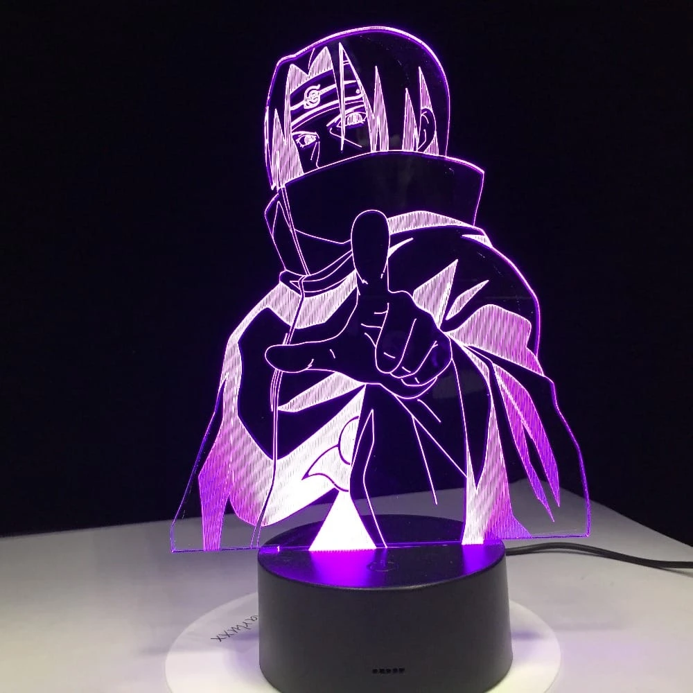 Naruto Uchiha Itachi 3D Led Night Light 7 Colors Changing 5 Naruto Uchiha Itachi 3D Led Night Light 7 Colors Changing - Image 5