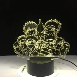 Naruto Team 3D Led Night Light 7 Colors Changing -Ghibli Naruto Team Kakashi Minato Sasuke ObitoNight 3D LED light 7 Color Changing Home Decor Table Lamp 3