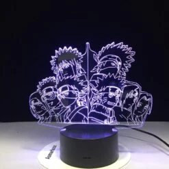 Naruto Team 3D Led Night Light 7 Colors Changing -Ghibli Naruto Team Kakashi Minato Sasuke ObitoNight 3D LED light 7 Color Changing Home Decor Table Lamp 5